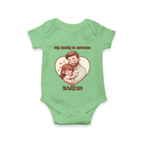 Best Friends For Life Print Onesie-Custom Baby Romper - GREEN - New Born (Chest 14")