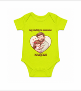 Best Friends For Life Print Onesie-Custom Baby Romper - LIME GREEN - New Born (Chest 14")