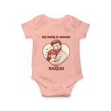 Best Friends For Life Print Onesie-Custom Baby Romper - PEACH - New Born (Chest 14")