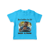 Custom Baby TSHIRT My Daddy Is Awesome Print - SKY BLUE - 0-5 Months Old (Chest 17")