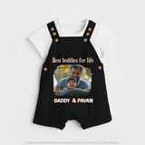 Custom Baby dungaree My Daddy Is Awesome Print - BLACK - 0 - 5 Months Old (Chest 18")