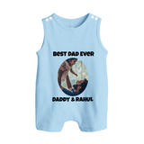 Personalized Baby Button Romper Daddy’s Little Princess Arctic - BABY BLUE - New Born (Chest 18")