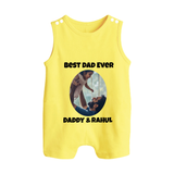 Personalized Baby Button Romper Daddy’s Little Princess Arctic - PASTEL YELLOW - New Born (Chest 18")