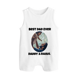 Personalized Baby Button Romper Daddy’s Little Princess Arctic - WHITE - New Born (Chest 18")