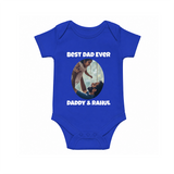 Personalized Baby Romper – Daddy’s Little Princess Arctic - COBALT BLUE - New Born (Chest 14")