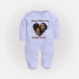 Custom Infant Full Body Suit Best Dad Ever Printed - BABY BLUE - New Born (Chest 7.5")