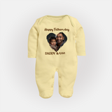 Custom Infant Full Body Suit Best Dad Ever Printed - PASTEL YELLOW - New Born (Chest 7.5")