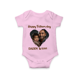 Custom Infant Romper – Best Dad Ever Printed Onesie - BABY PINK - New Born (Chest 14")