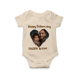 Custom Infant Romper – Best Dad Ever Printed Onesie - IVORY - New Born (Chest 14")