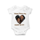 Custom Infant Romper – Best Dad Ever Printed Onesie - WHITE - New Born (Chest 14")