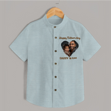 Custom Infant shirt Best Dad Ever Printed - ARCTIC BLUE - 0 - 6 Months Old (Chest 23")