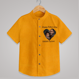 Custom Infant shirt Best Dad Ever Printed - CHROME YELLOW - 0 - 6 Months Old (Chest 23")