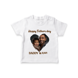 Custom Infant TSHIRT Best Dad Ever Printed - WHITE - 0-5 Months Old (Chest 17")