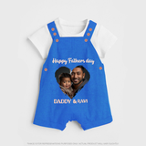 Custom Infant dungaree Best Dad Ever Printed - COBALT BLUE - 0 - 5 Months Old (Chest 18")