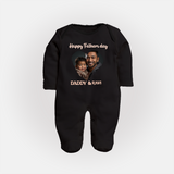 Custom Infant Full Body Suit Best Dad Ever Printed - BLACK - New Born (Chest 7.5")