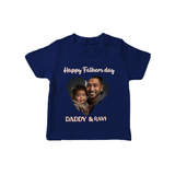 Custom Infant TSHIRT Best Dad Ever Printed - NAVY BLUE - 0-5 Months Old (Chest 17")