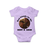 Personalized Baby Romper – Dad You Are My Hero Onesie - LILAC - New Born (Chest 14")
