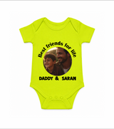 Personalized Baby Romper – Dad You Are My Hero Onesie - LIME GREEN - New Born (Chest 14")