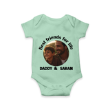Personalized Baby Romper – Dad You Are My Hero Onesie - MINT GREEN - New Born (Chest 14")