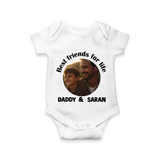 Personalized Baby Romper – Dad You Are My Hero Onesie - WHITE - New Born (Chest 14")