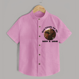 Personalized Baby shirt Dad You Are My Hero - BABY PINK - 0 - 6 Months Old (Chest 23")