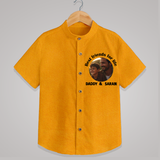 Personalized Baby shirt Dad You Are My Hero - CHROME YELLOW - 0 - 6 Months Old (Chest 23")