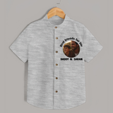 Personalized Baby shirt Dad You Are My Hero - GREY - 0 - 6 Months Old (Chest 23")