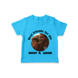 Personalized Baby TSHIRT Dad You Are My Hero - SKY BLUE - 0-5 Months Old (Chest 17")