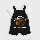 Personalized Baby dungaree Dad You Are My Hero - BLACK - 0 - 5 Months Old (Chest 18")