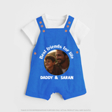 Personalized Baby dungaree Dad You Are My Hero - COBALT BLUE - 0 - 5 Months Old (Chest 18")