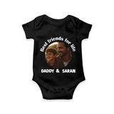 Personalized Baby Romper – Dad You Are My Hero Onesie - BLACK - New Born (Chest 14")