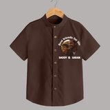 Personalized Baby shirt Dad You Are My Hero - CHOCOLATE BROWN - 0 - 6 Months Old (Chest 23")