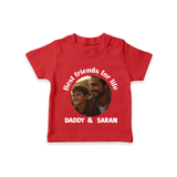 Personalized Baby TSHIRT Dad You Are My Hero - RED - 0-5 Months Old (Chest 17")