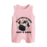 Custom Baby Button Romper Best Buddies for Life - BABY PINK - New Born (Chest 18")