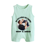 Custom Baby Button Romper Best Buddies for Life - MINT GREEN - New Born (Chest 18")