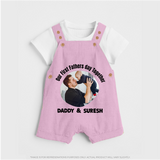 Custom Baby dungaree Best Buddies for Life - BABY PINK - 0 - 5 Months Old (Chest 18")