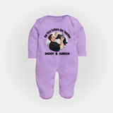 Custom Baby Full Body Suit Best Buddies for Life - LILAC - New Born (Chest 7.5")