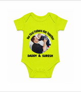Custom Baby Romper – Best Buddies for Life Onesie - LIME GREEN - New Born (Chest 14")