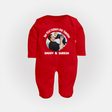 Custom Baby Full Body Suit Best Buddies for Life - RED - New Born (Chest 7.5")
