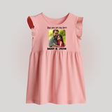 Personalized Infant Baby Frock Our First Father’s Day Together - BABY PINK - 0 - 3 Months Old (Chest 17")