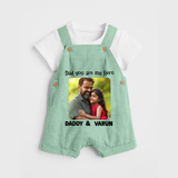 Personalized Infant dungaree Our First Father’s Day Together - MINT GREEN - 0 - 5 Months Old (Chest 18")