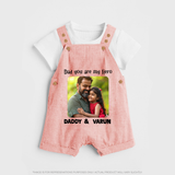 Personalized Infant dungaree Our First Father’s Day Together - PEACH - 0 - 5 Months Old (Chest 18")