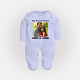 Personalized Infant Full Body Suit Our First Father’s Day Together - BABY BLUE - New Born (Chest 7.5")