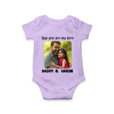 Personalized Infant Romper – Our First Father’s Day Together Onesie - LILAC - New Born (Chest 14")