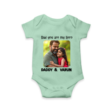 Personalized Infant Romper – Our First Father’s Day Together Onesie - MINT GREEN - New Born (Chest 14")
