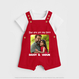 Personalized Infant dungaree Our First Father’s Day Together - RED - 0 - 5 Months Old (Chest 18")