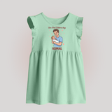 Custom Baby Baby Frock Happy Father’s Day Daddy - MINT GREEN - 0 - 3 Months Old (Chest 17")