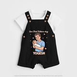 Custom Baby dungaree Happy Father’s Day Daddy - BLACK - 0 - 5 Months Old (Chest 18")