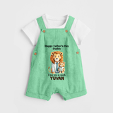 Personalized Infant dungaree My Daddy Is Awesome - GREEN - 0 - 5 Months Old (Chest 18")