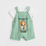 Personalized Infant dungaree My Daddy Is Awesome - MINT GREEN - 0 - 5 Months Old (Chest 18")